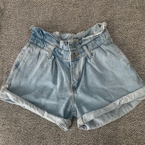 High Waist Mom Jean Shorts